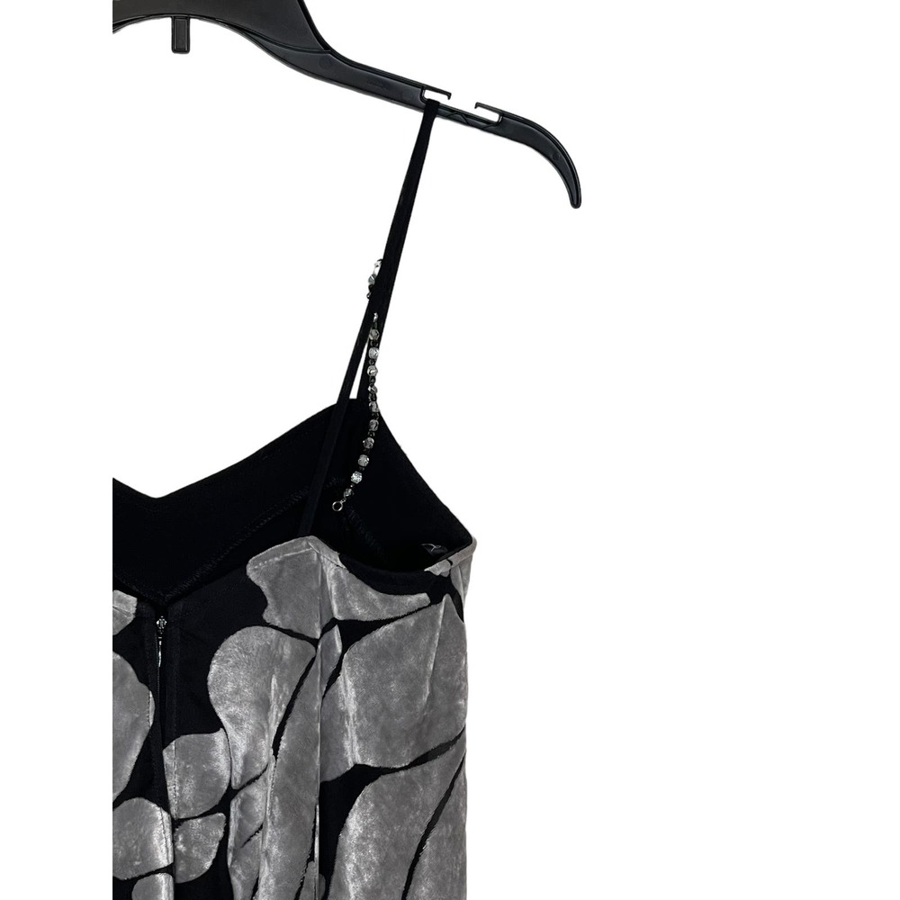 Joseph Ribkoff Women's Dress Midi Lined Floral Strappy Hanky V-Neck Sleeveless 6 - Picture 8 of 10